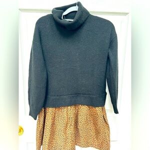 Brand new Girls Sz. L Gap Mixed Media sweater dress.